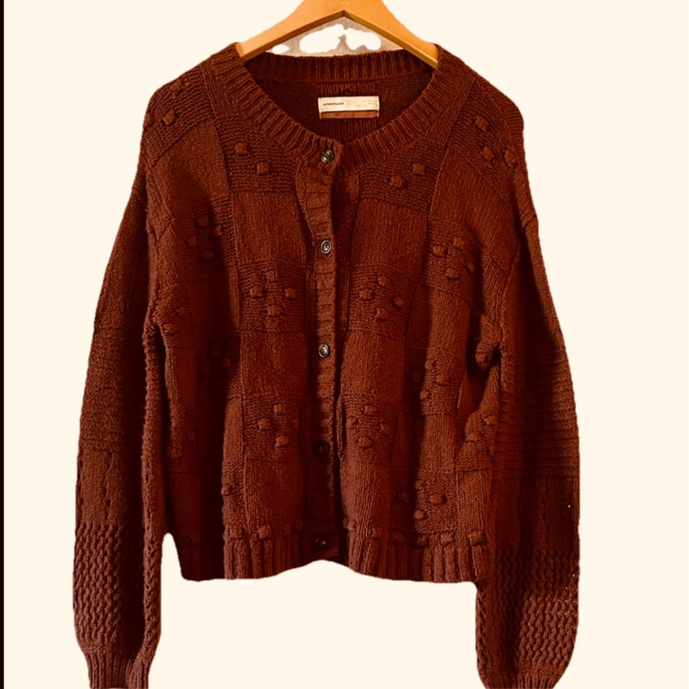 Anthropologie Pilcro Chocolate Cardigan - image 1
